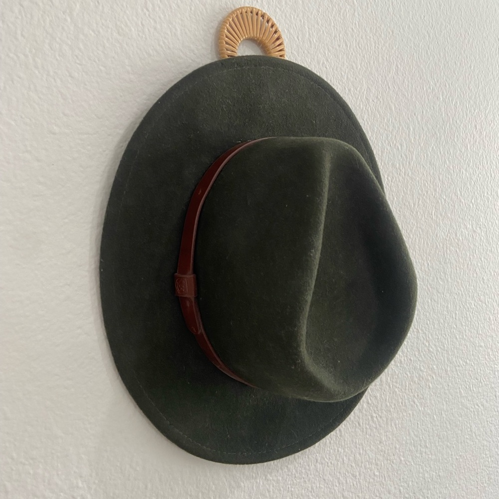 Green felt Brixton Hat XS
